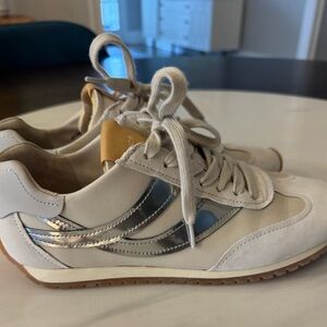 Vince Oasis Runner Cream and Silver Size 6.5